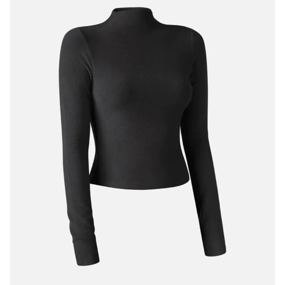 OGL Eco-Mousse® Thermal Brushed Mock Neck Crop Top